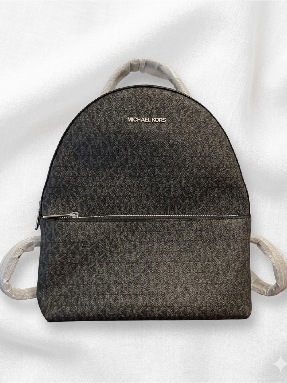 Michael Kors Sheila Signature Logo Backpack Bag - Black